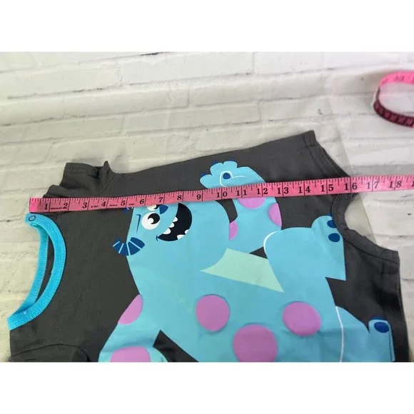 Disney Baby Monsters Inc Sully One Piece Snap Romper Footless Bodysuit 6-9 Month - Picture 6 of 6